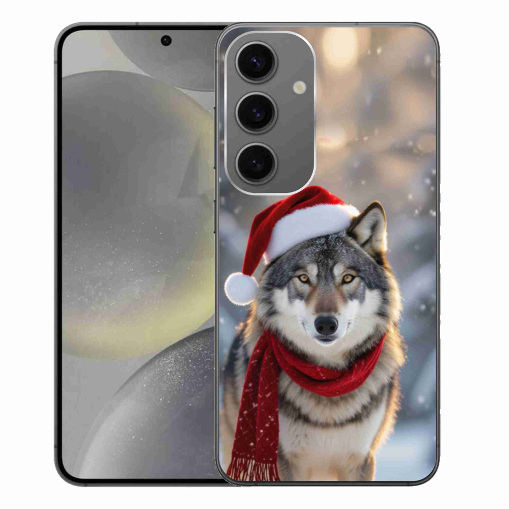 Gélový kryt mmCase na Samsung Galaxy S24+ - vianočný vlk