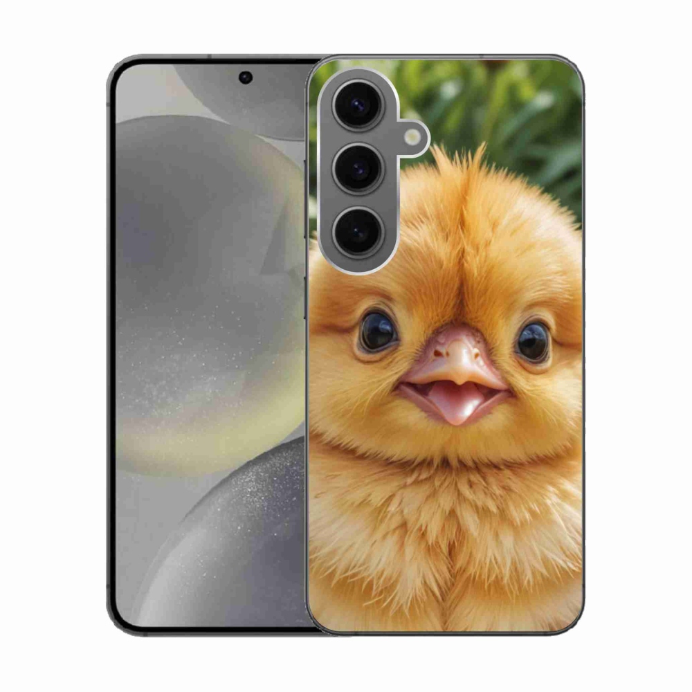 Gélový kryt mmCase na Samsung Galaxy S24 - veselé kuriatko