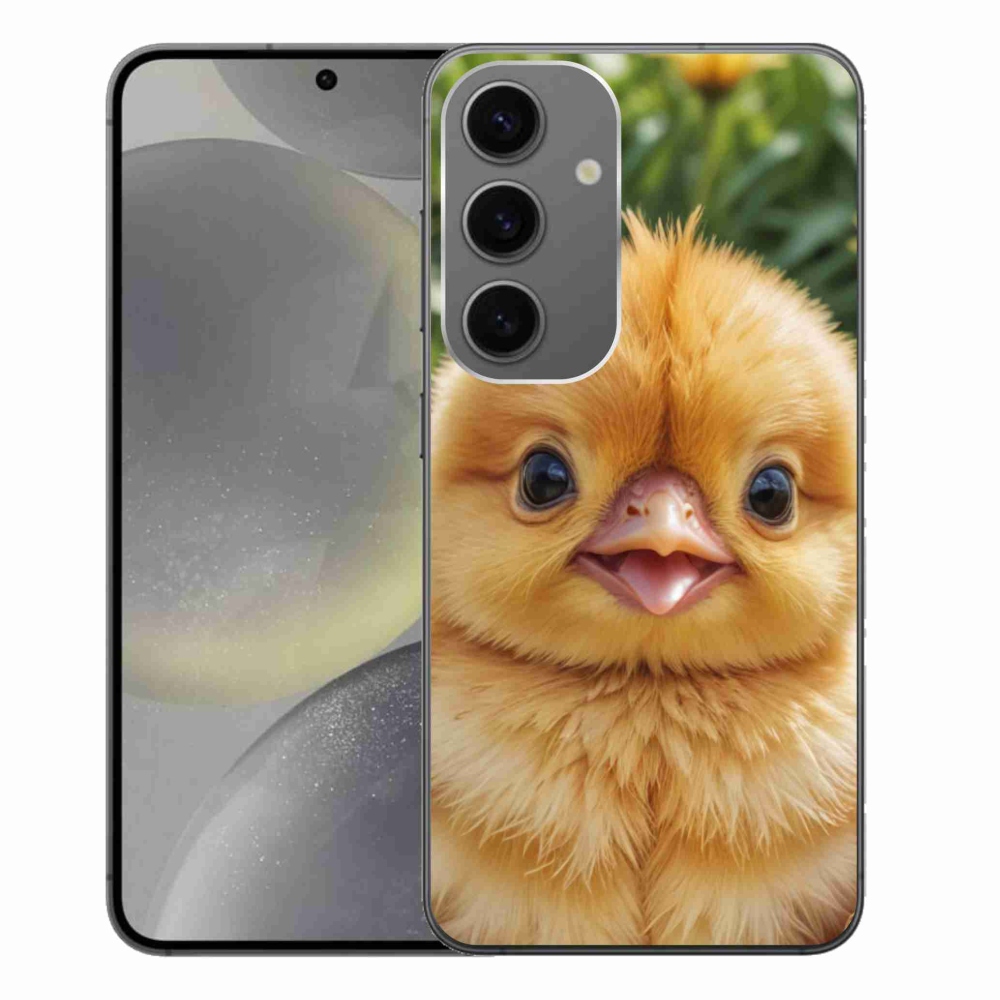 Gélový kryt mmCase na Samsung Galaxy S24+ - veselé kuriatko