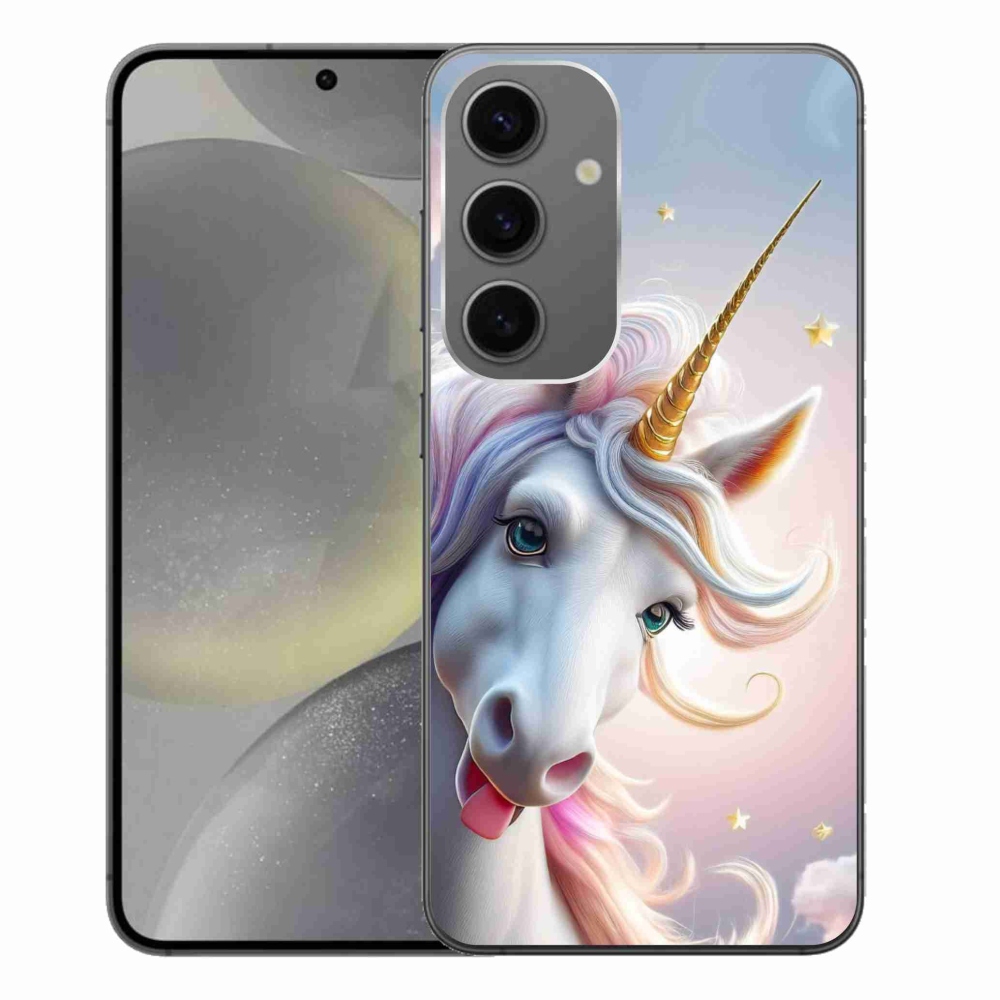 Gélový kryt mmCase na Samsung Galaxy S24+ - veselý jednorožec