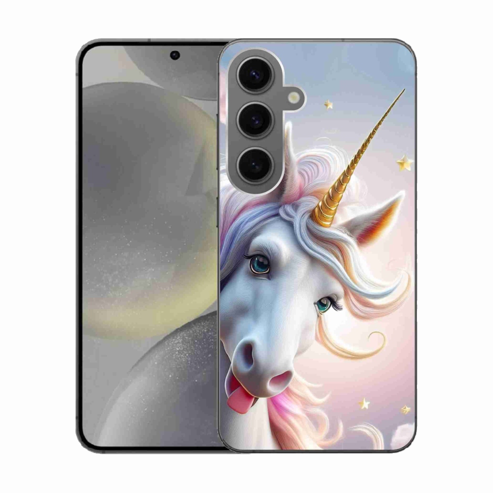 Gélový kryt mmCase na Samsung Galaxy S24 - veselý jednorožec
