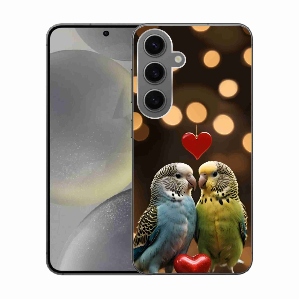 Gélový kryt mmCase na Samsung Galaxy S24 - zamilovaní papagáje