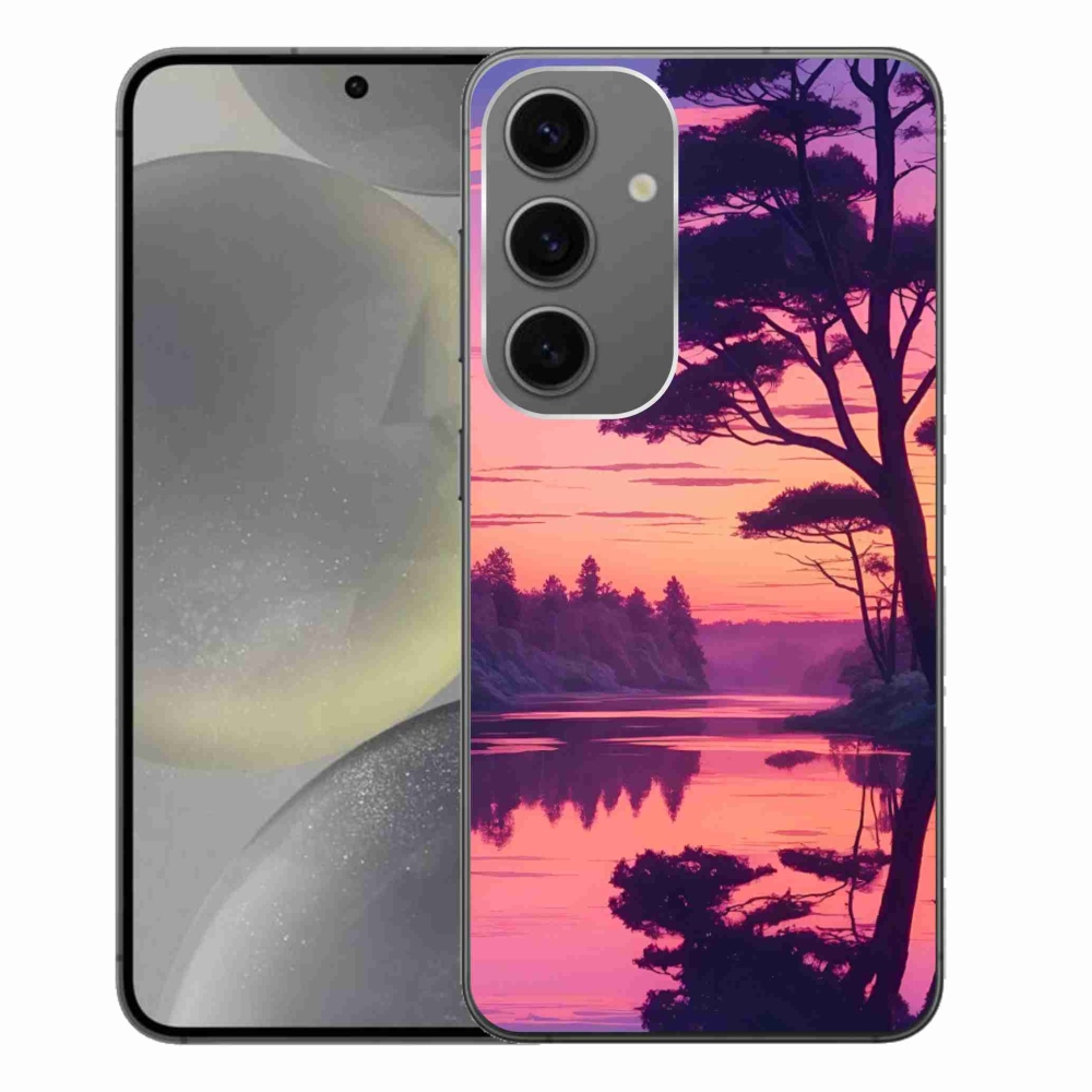 Gélový kryt mmCase na Samsung Galaxy S24+ - západ slnka nad jazerom