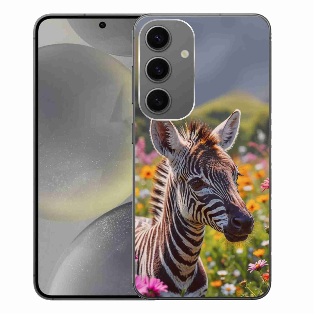 Gélový kryt mmCase na Samsung Galaxy S24+ - zebra na lúke