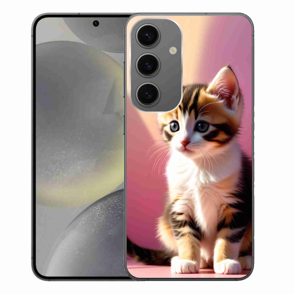 Gélový kryt mmCase na Samsung Galaxy S24+ - zvedavé mačiatko 2