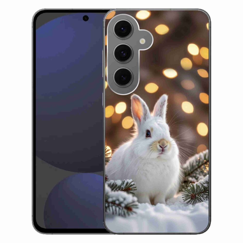 Gélový kryt mmCase na Samsung Galaxy S24FE - biely zajac