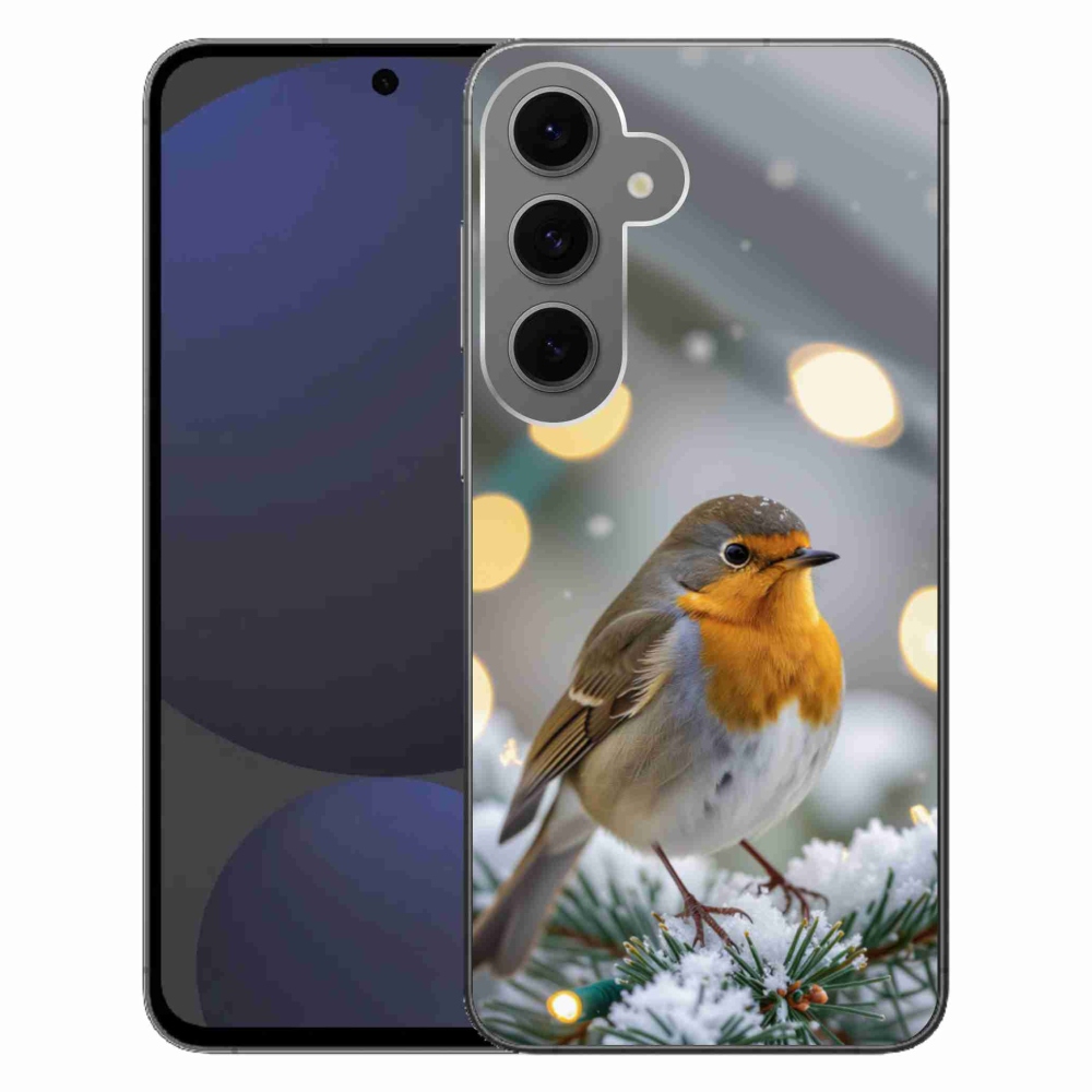 Gélový kryt mmCase na Samsung Galaxy S24FE - červienka v zime