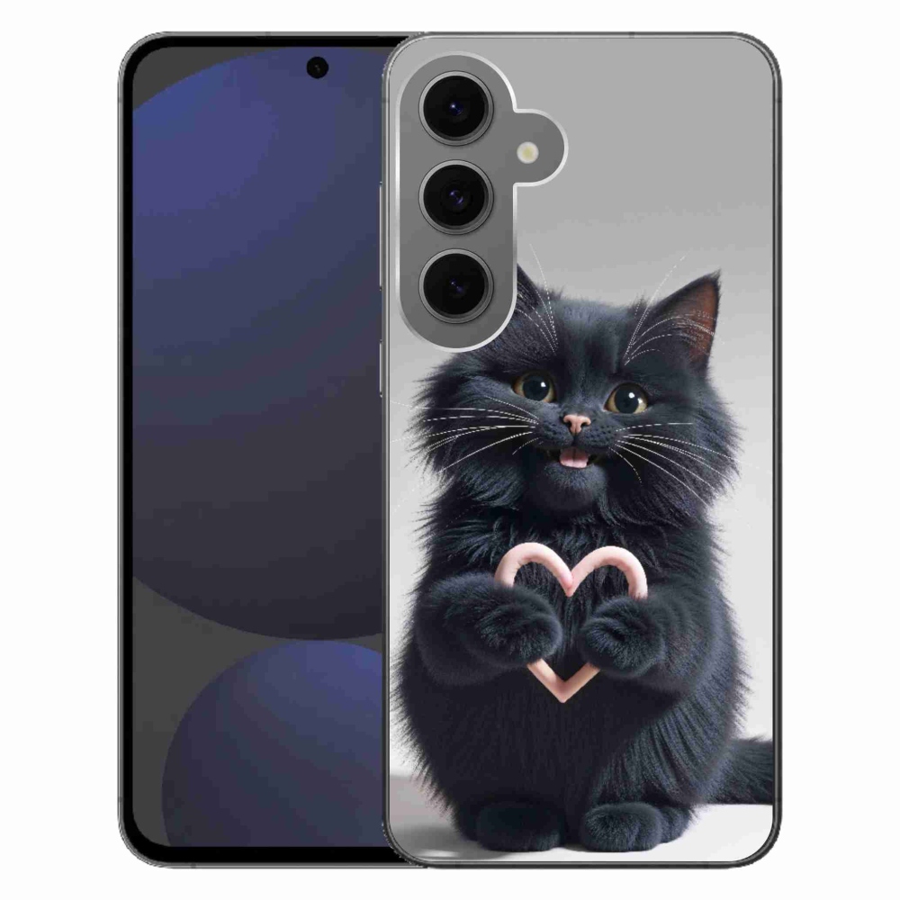 Gélový kryt mmCase na Samsung Galaxy S24FE - mačacia láska 3