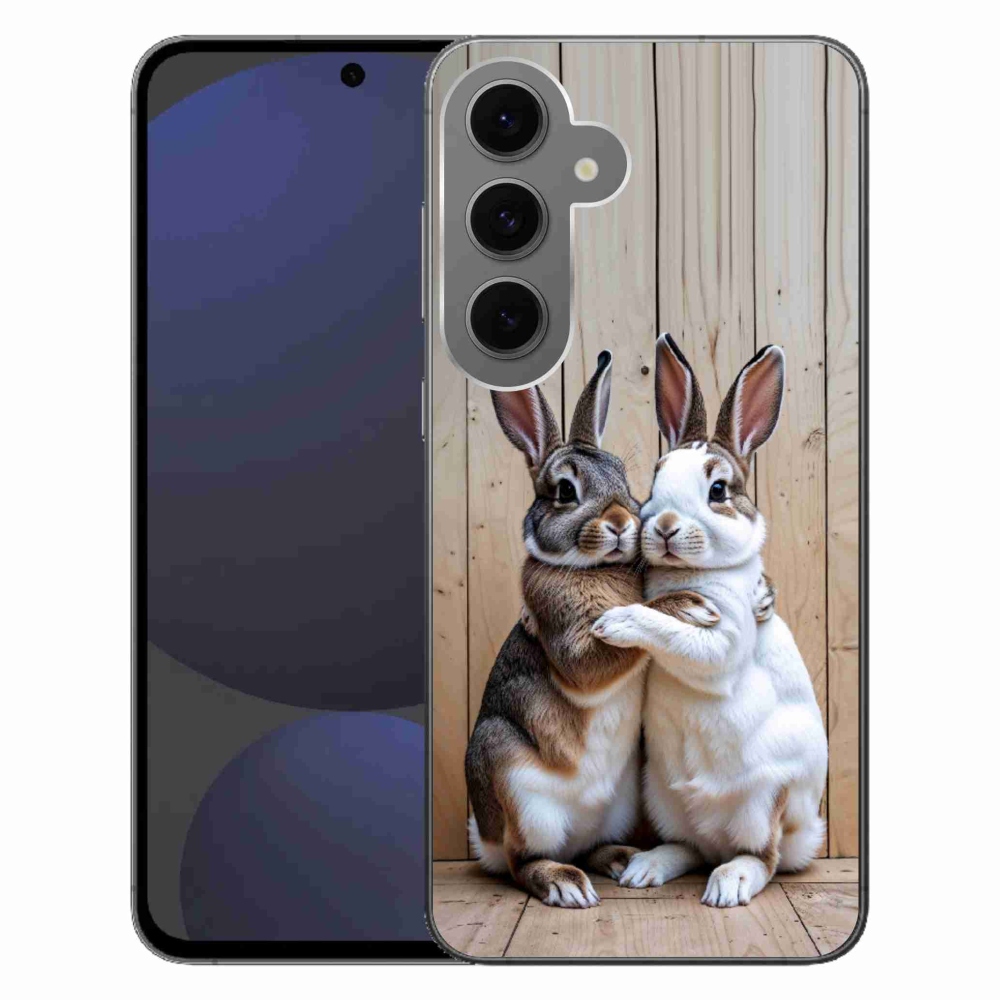 Gélový kryt mmCase na Samsung Galaxy S24FE - králičie pár