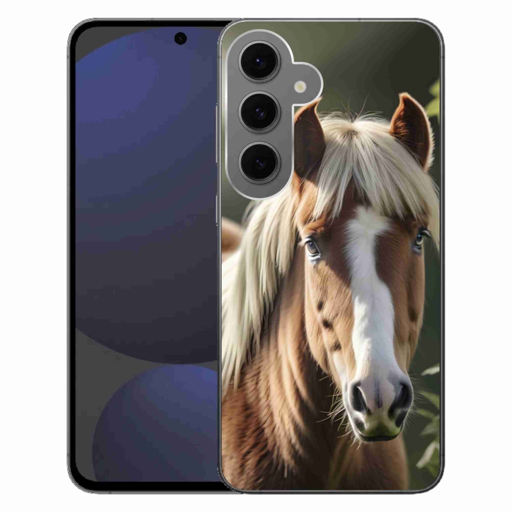 Gélový kryt mmCase na Samsung Galaxy S24FE - kôň so svetlou hrivou