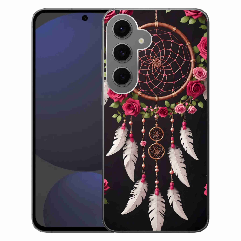 Gélový kryt mmCase na Samsung Galaxy S24FE - lapač snov s ružami