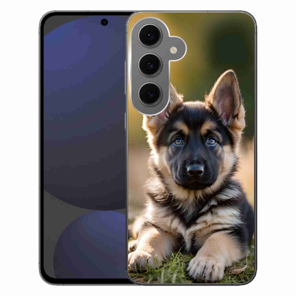Gélový kryt mmCase na Samsung Galaxy S24FE - nemecký ovčiak v prírode