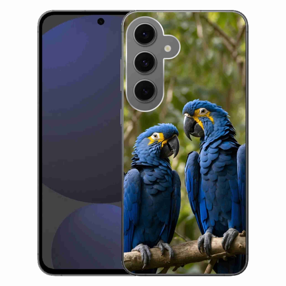 Gélový kryt mmCase na Samsung Galaxy S24FE - papagájové duo