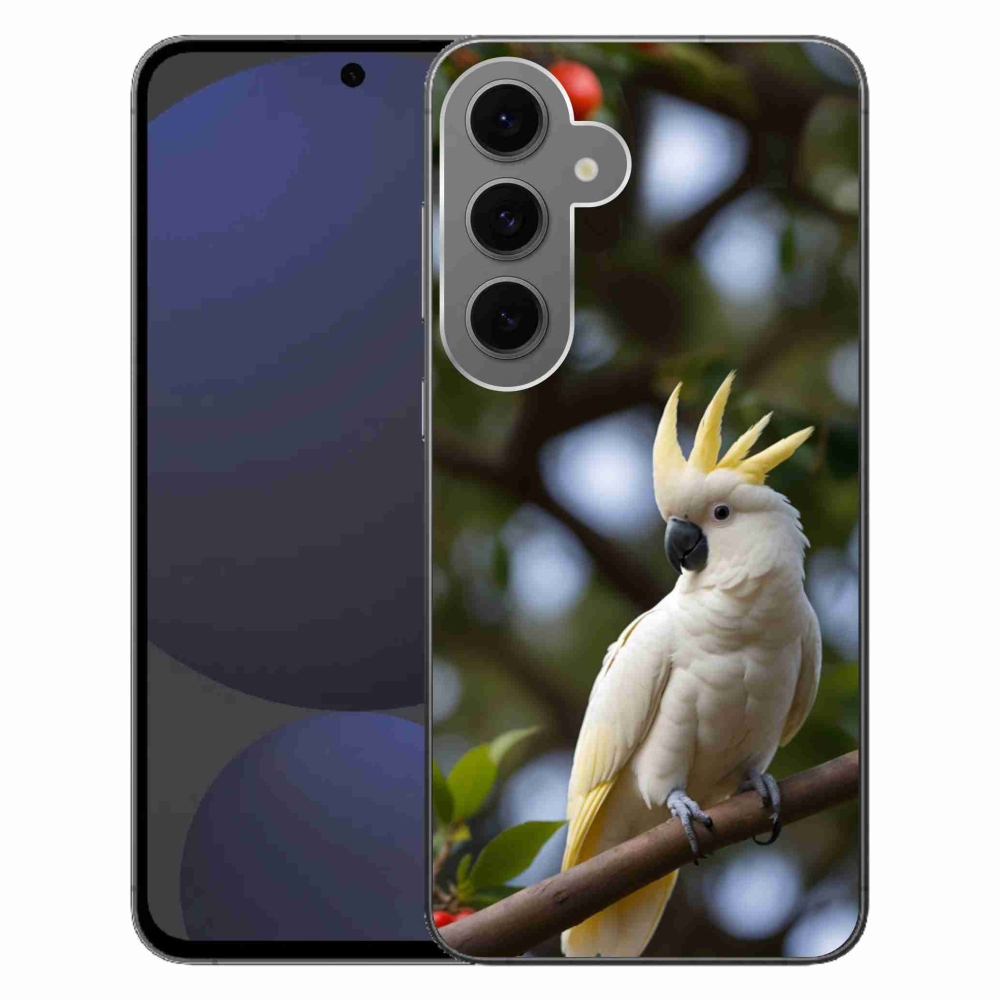 Gélový kryt mmCase na Samsung Galaxy S24FE - papagáj kakadu 3