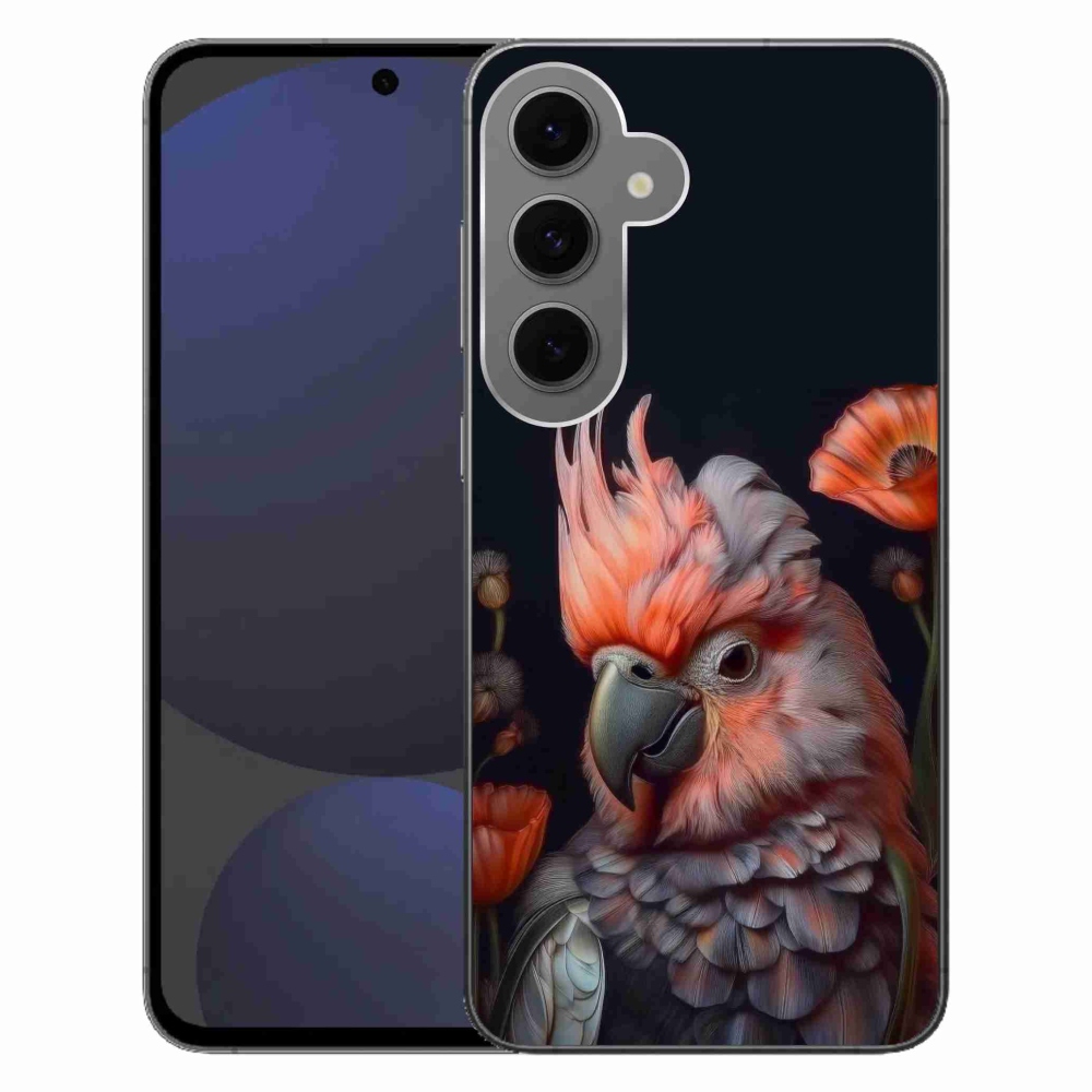Gélový kryt mmCase na Samsung Galaxy S24FE - papagáj kakadu vo farbách
