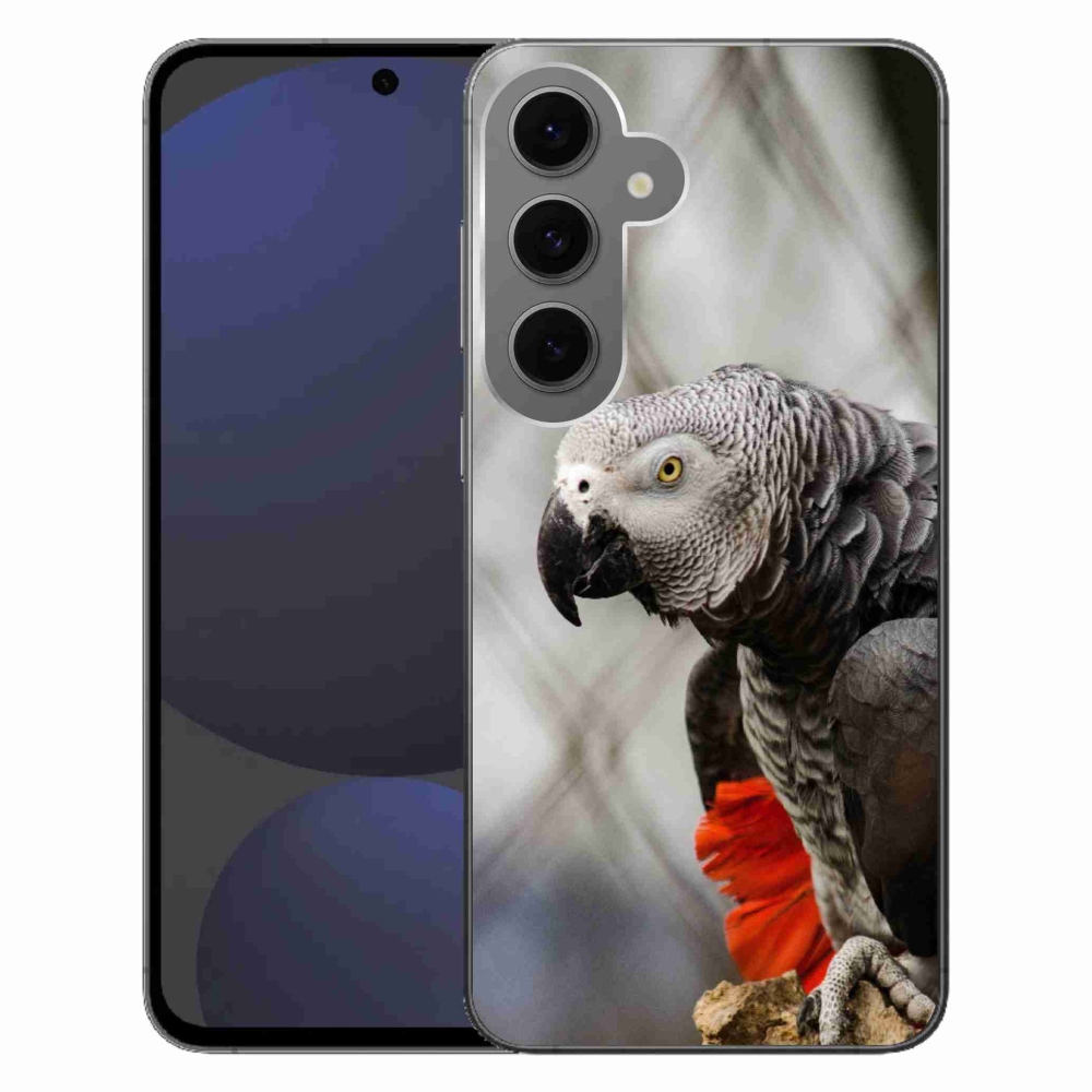 Gélový kryt mmCase na Samsung Galaxy S24FE - papagáj žako 3