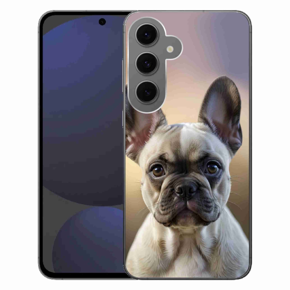 Gélový kryt mmCase na Samsung Galaxy S24FE - roztomilý francúzsky buldoček