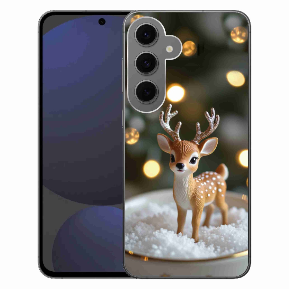 Gélový kryt mmCase na Samsung Galaxy S24FE - roztomilý vianočný jeleň