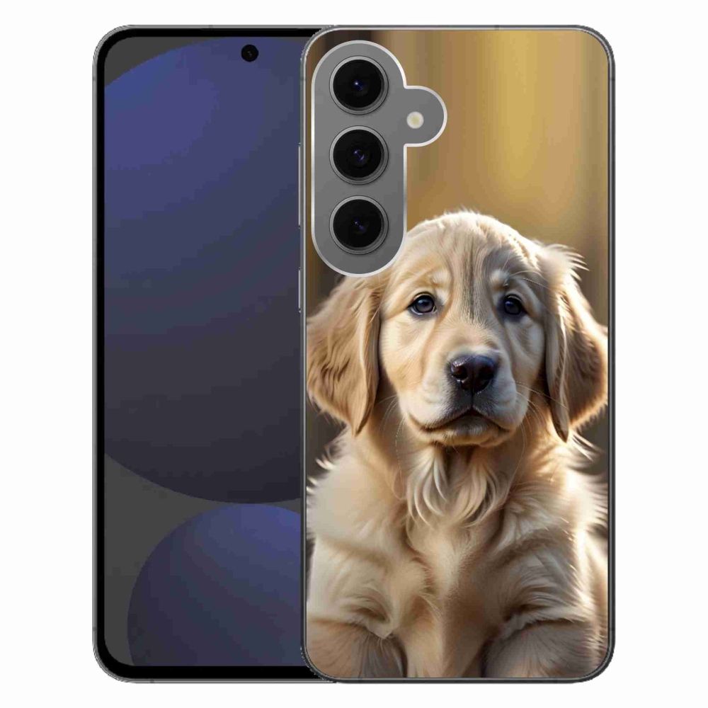 Gélový kryt mmCase na Samsung Galaxy S24FE - roztomilý zlatý retriever