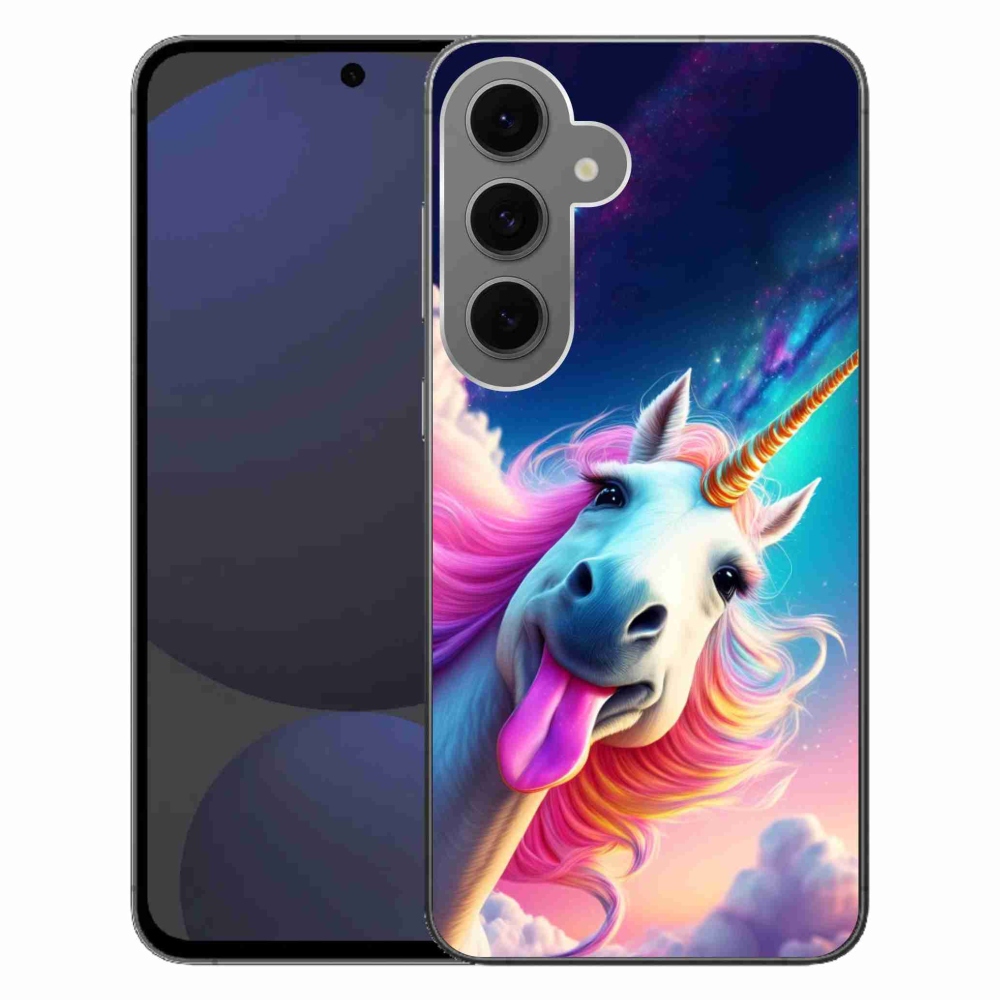 Gélový kryt mmCase na Samsung Galaxy S24FE - šialený jednorožec