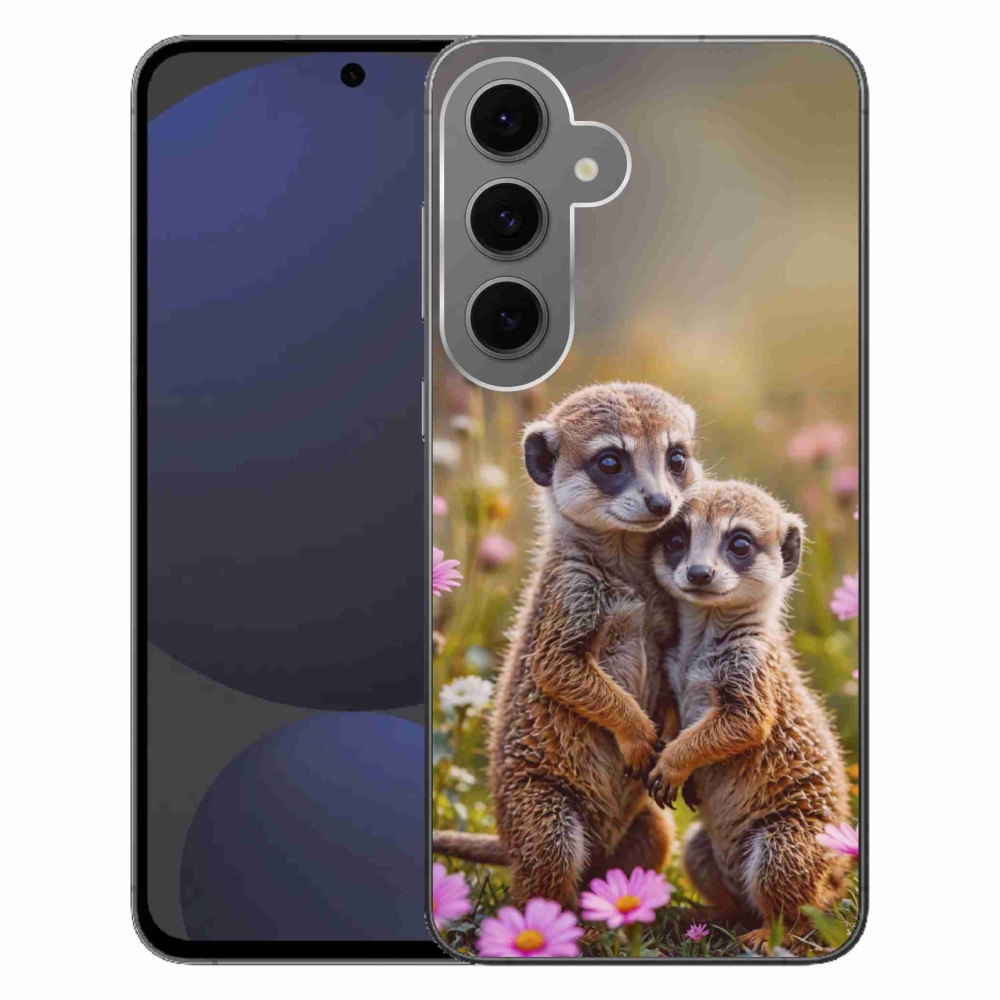 Gélový kryt mmCase na Samsung Galaxy S24FE - surikatí duo