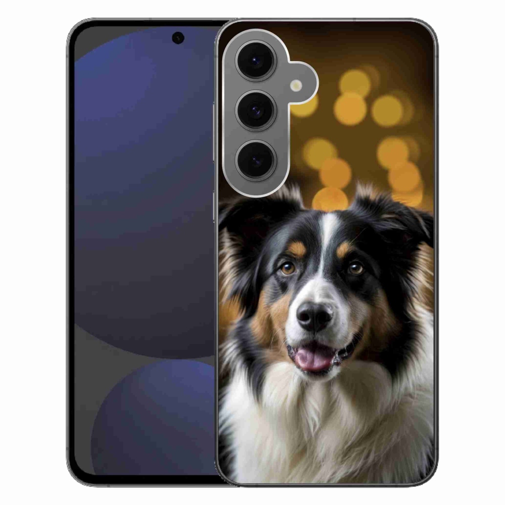 Gélový kryt mmCase na Samsung Galaxy S24FE - usmievavý austrálsky ovčiak