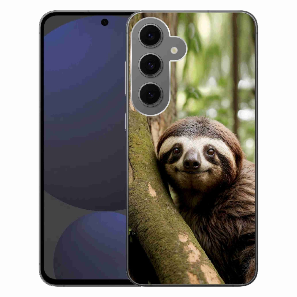 Gélový kryt mmCase na Samsung Galaxy S24FE - usmievavý leňochod