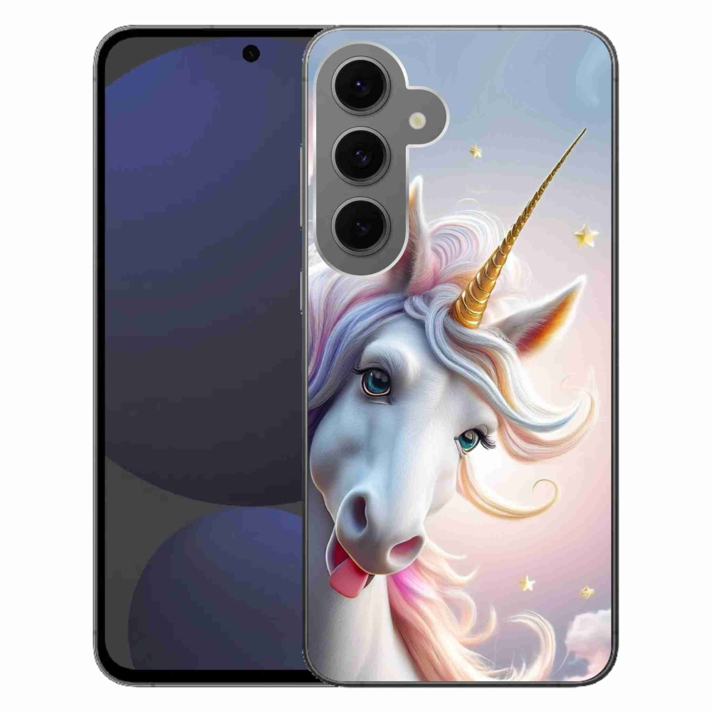 Gélový kryt mmCase na Samsung Galaxy S24FE - veselý jednorožec