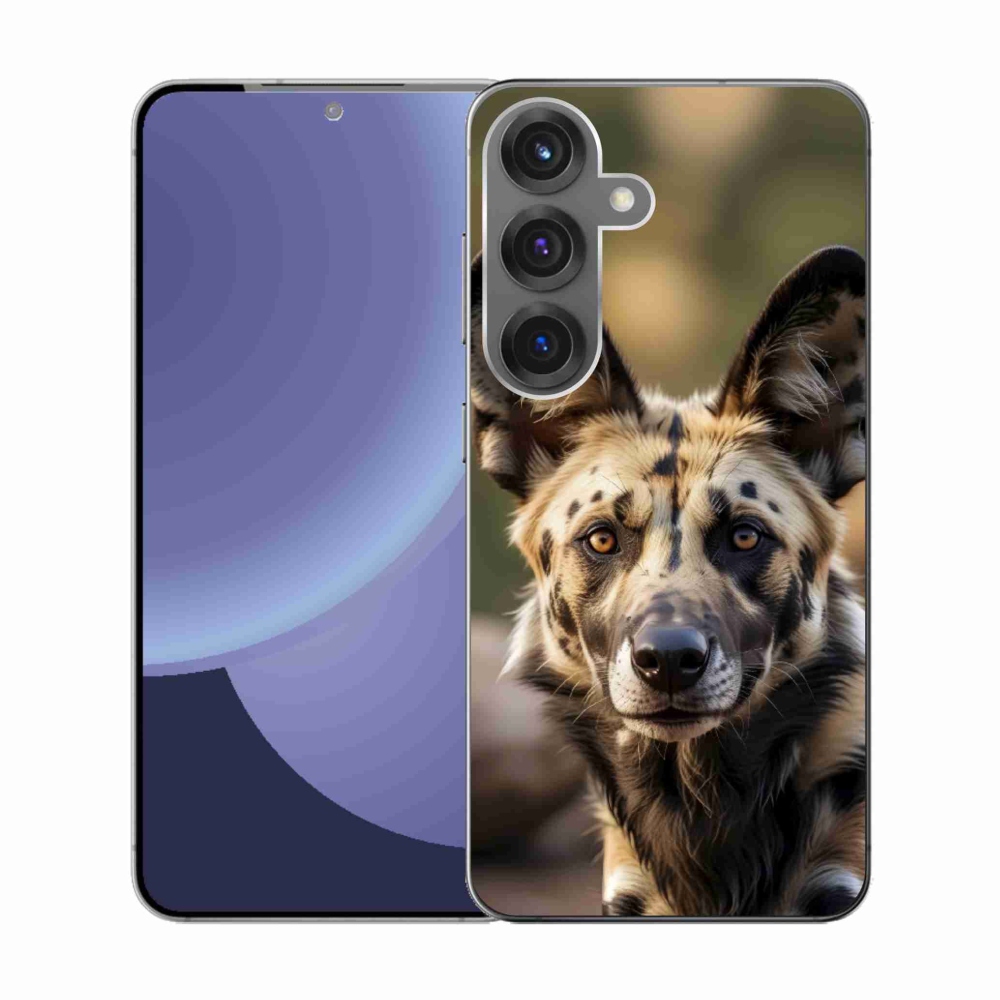 Gélový kryt mmCase na Samsung Galaxy S25 - africký divoký pes
