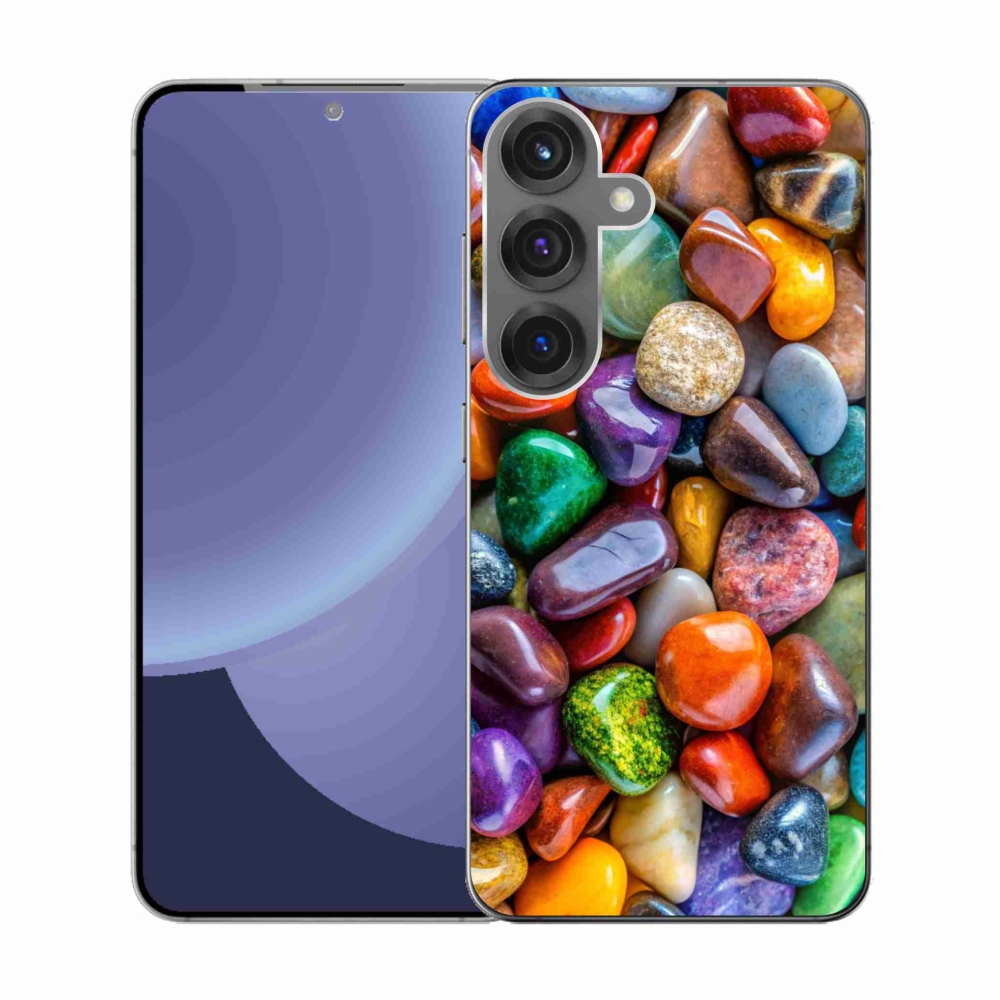 Gélový kryt mmCase na Samsung Galaxy S25 - farebné kamienky