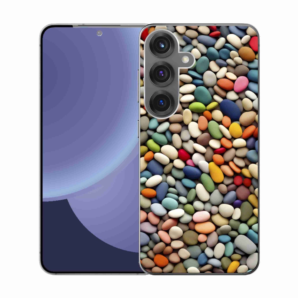 Gélový kryt mmCase na Samsung Galaxy S25 - farebné kamienky 2