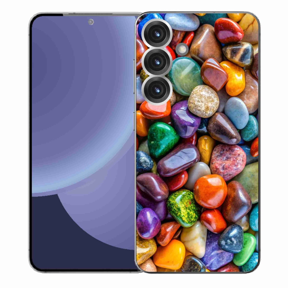Gélový kryt mmCase na Samsung Galaxy S25+ - farebné kamienky