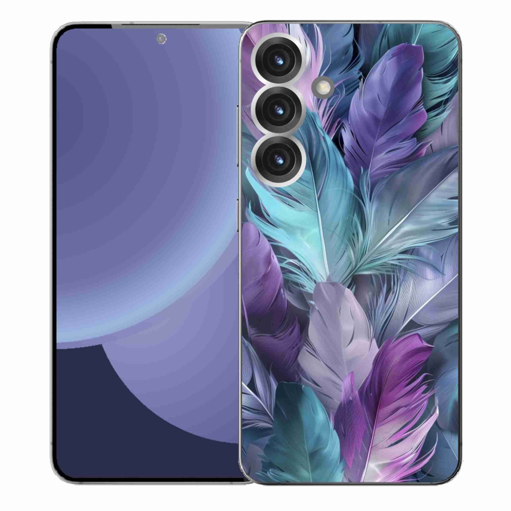 Gélový kryt mmCase na Samsung Galaxy S25+ - farebné perie 2