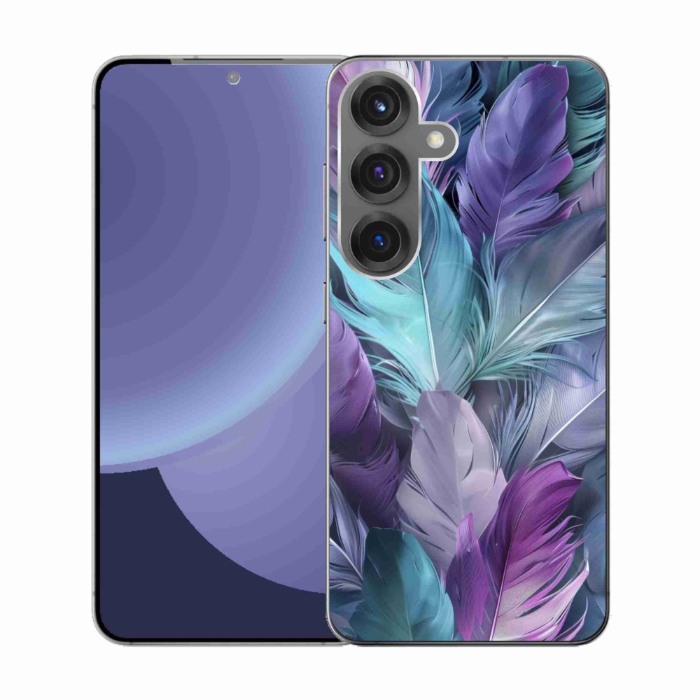 Gélový kryt mmCase na Samsung Galaxy S25 - farebné perie 2