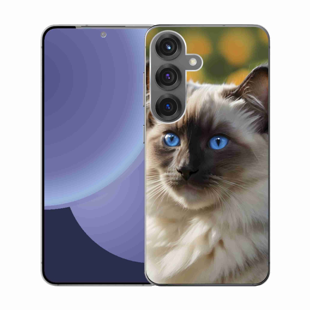 Gélový kryt mmCase na Samsung Galaxy S25 - biely ragdoll