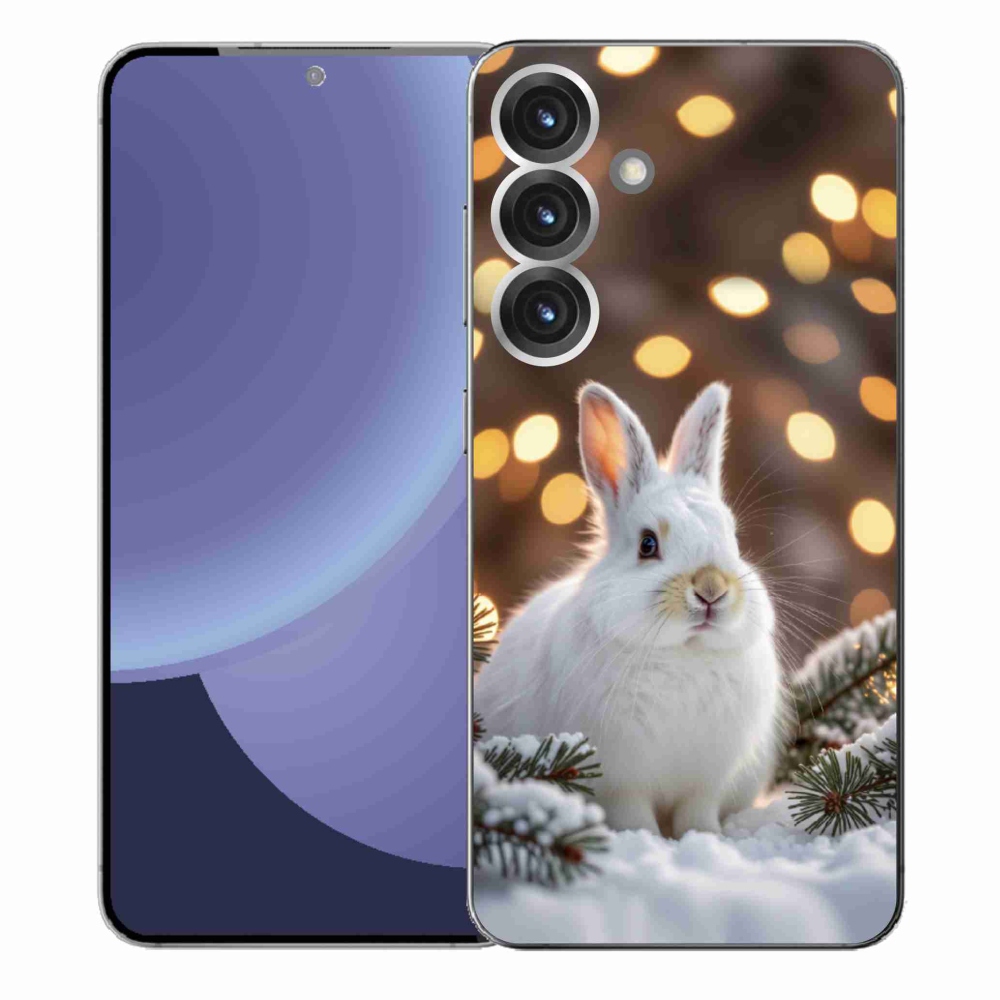 Gélový kryt mmCase na Samsung Galaxy S25+ - biely zajac