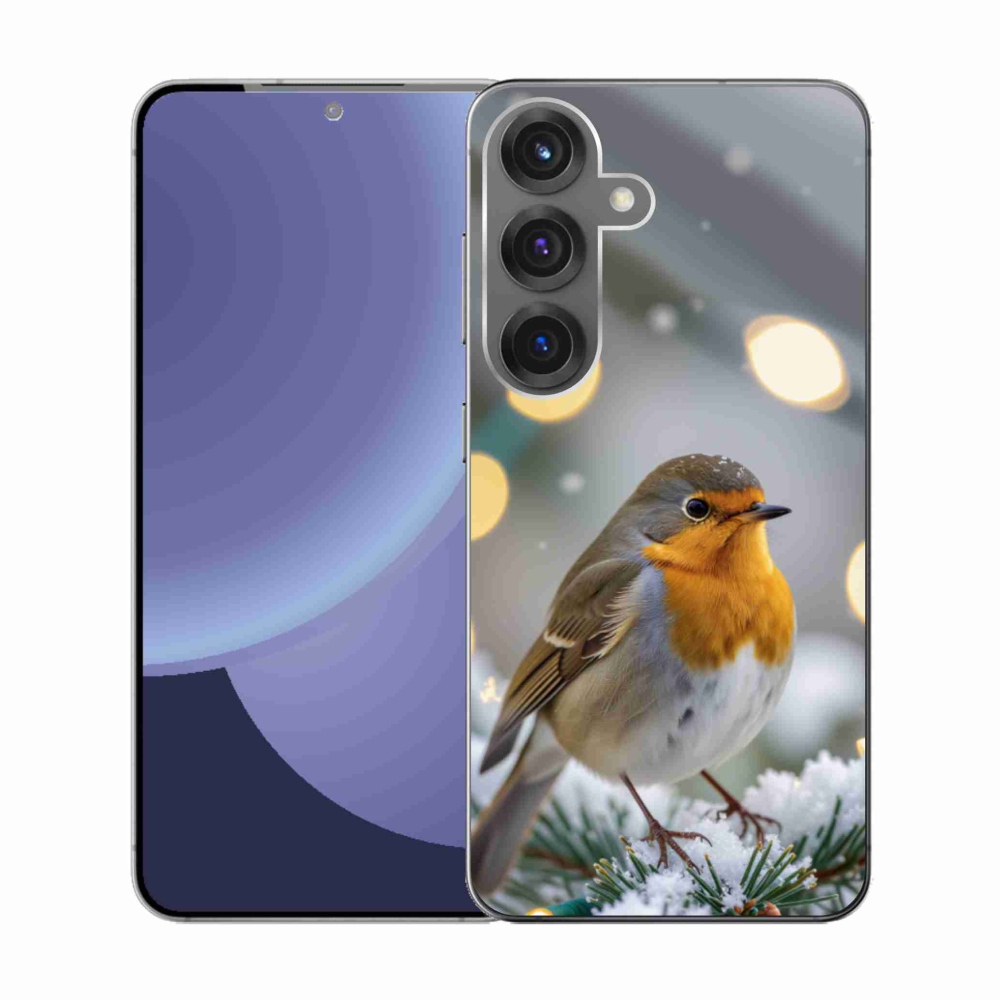 Gélový kryt mmCase na Samsung Galaxy S25 - červienka v zime