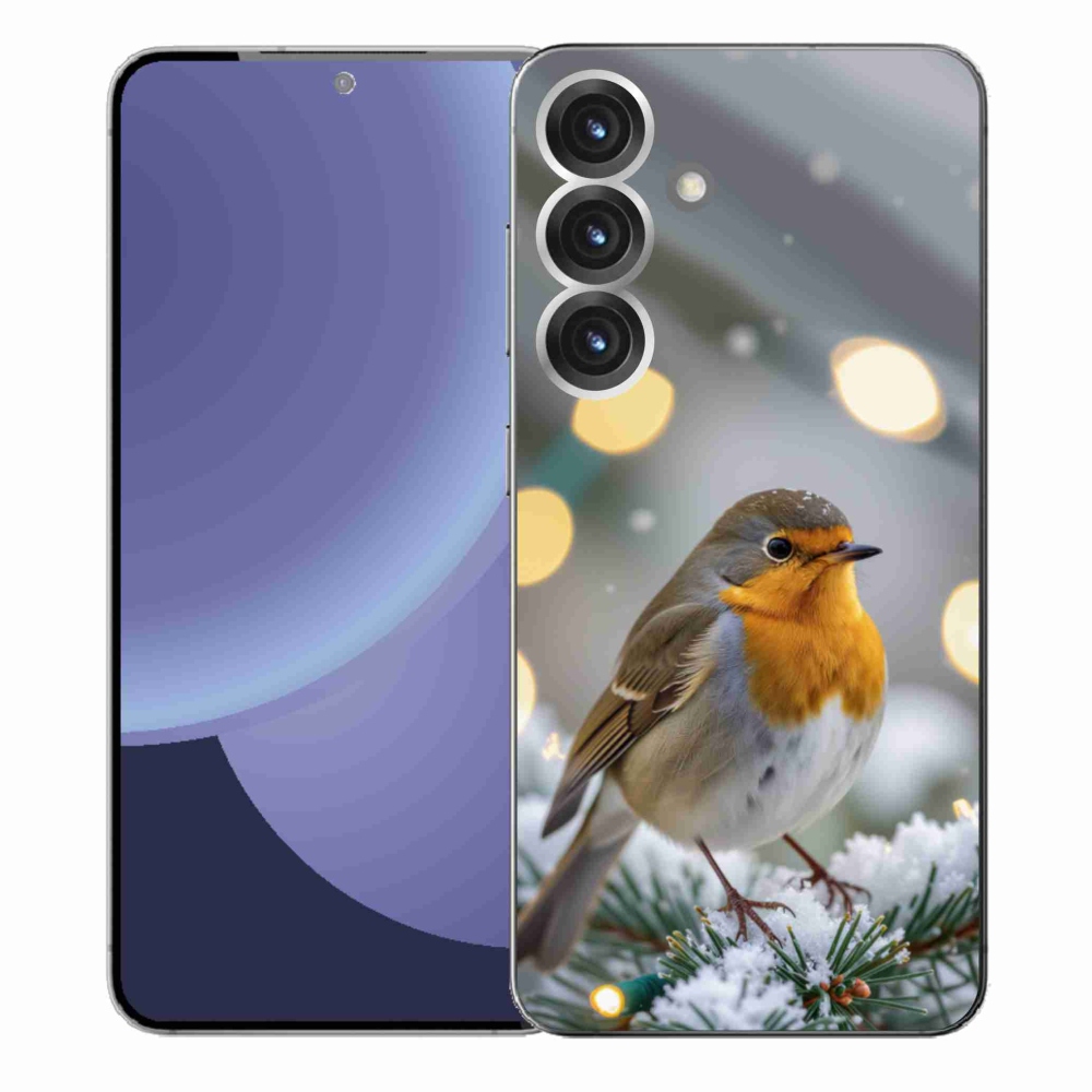 Gélový kryt mmCase na Samsung Galaxy S25+ - červienka v zime