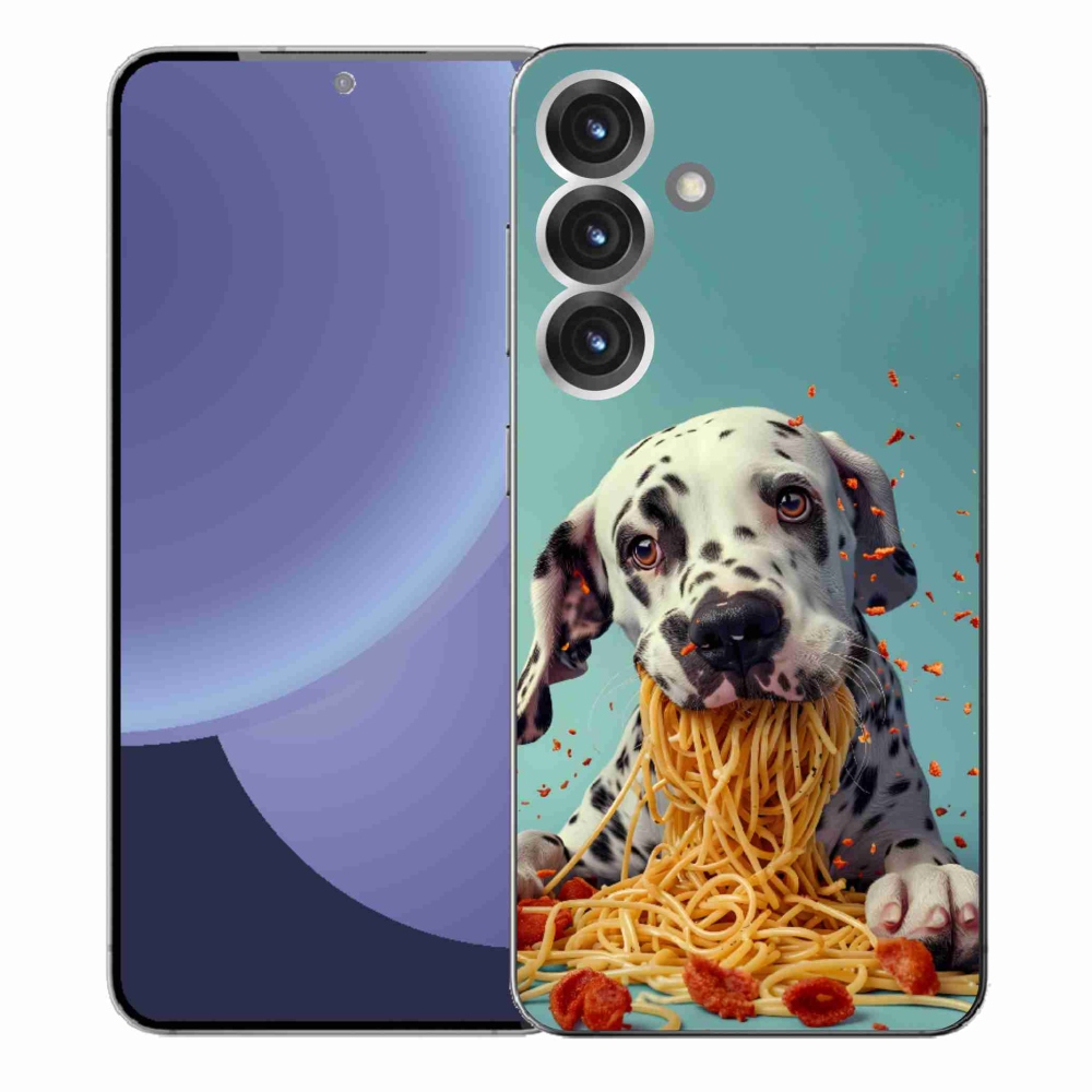 Gélový kryt mmCase na Samsung Galaxy S25+ - dalmatín a špagety