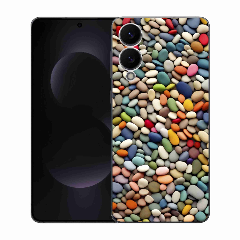 Gélový kryt mmCase na Samsung Galaxy S25 Edge - farebné kamienky 2