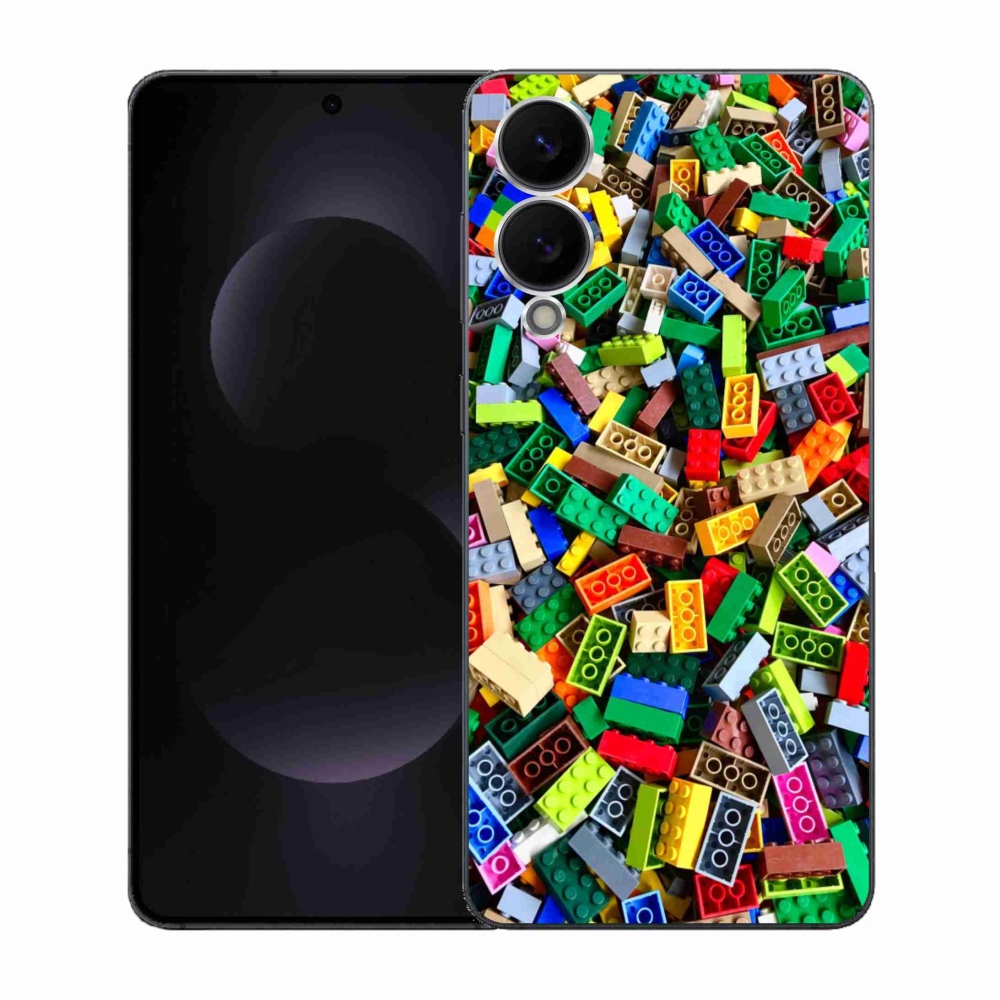 Gélový kryt mmCase na Samsung Galaxy S25 Edge - farebné stavebné kocky