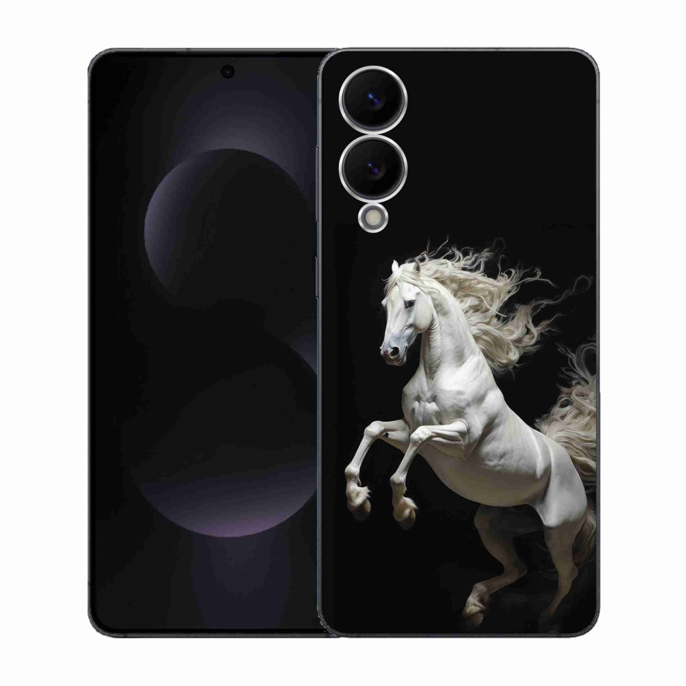 Gélový kryt mmCase na Samsung Galaxy S25 Edge - biely kôň 4