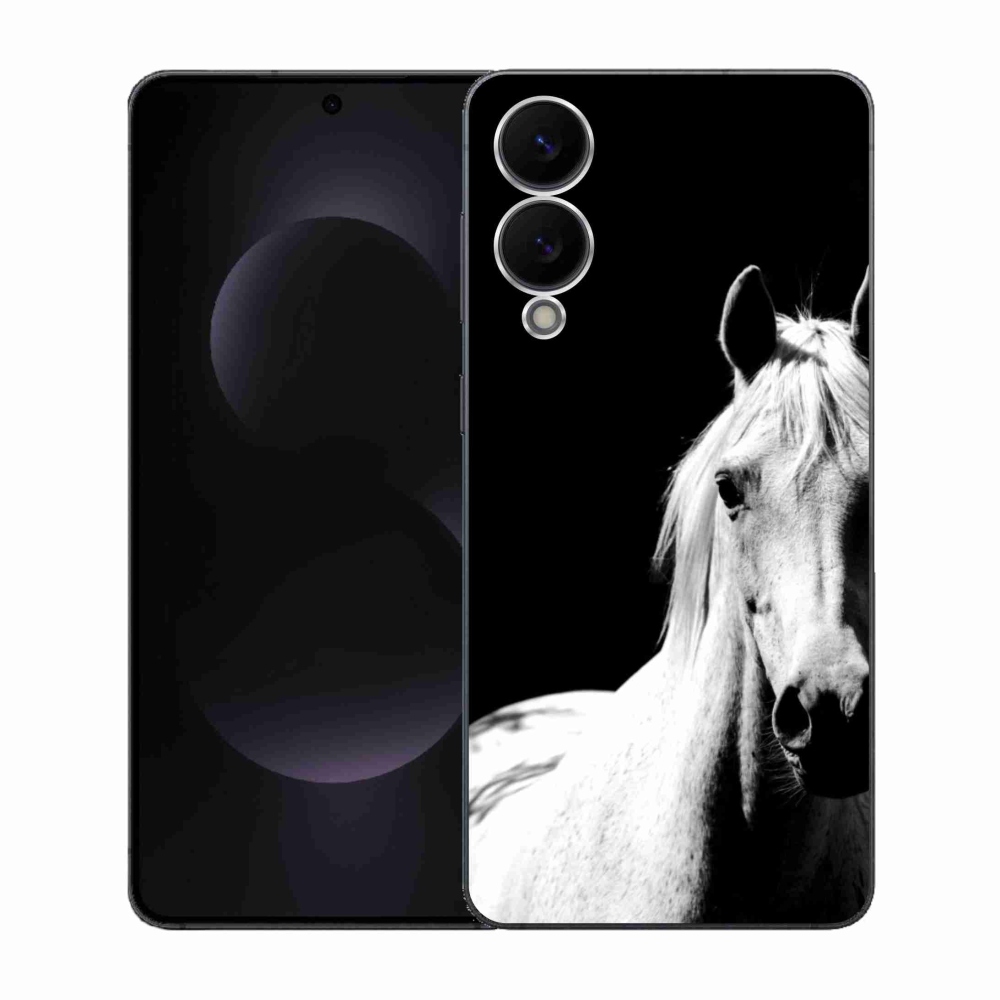 Gélový kryt mmCase na Samsung Galaxy S25 Edge - biely kôň 5