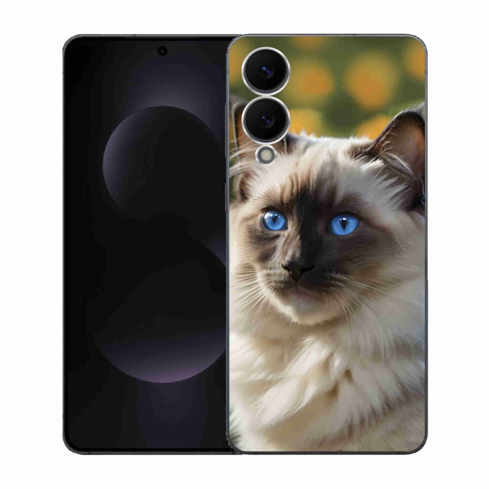 Gélový kryt mmCase na Samsung Galaxy S25 Edge - biely ragdoll