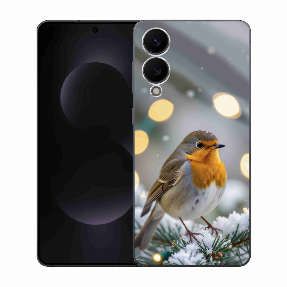 Gélový kryt mmCase na Samsung Galaxy S25 Edge - červienka v zime