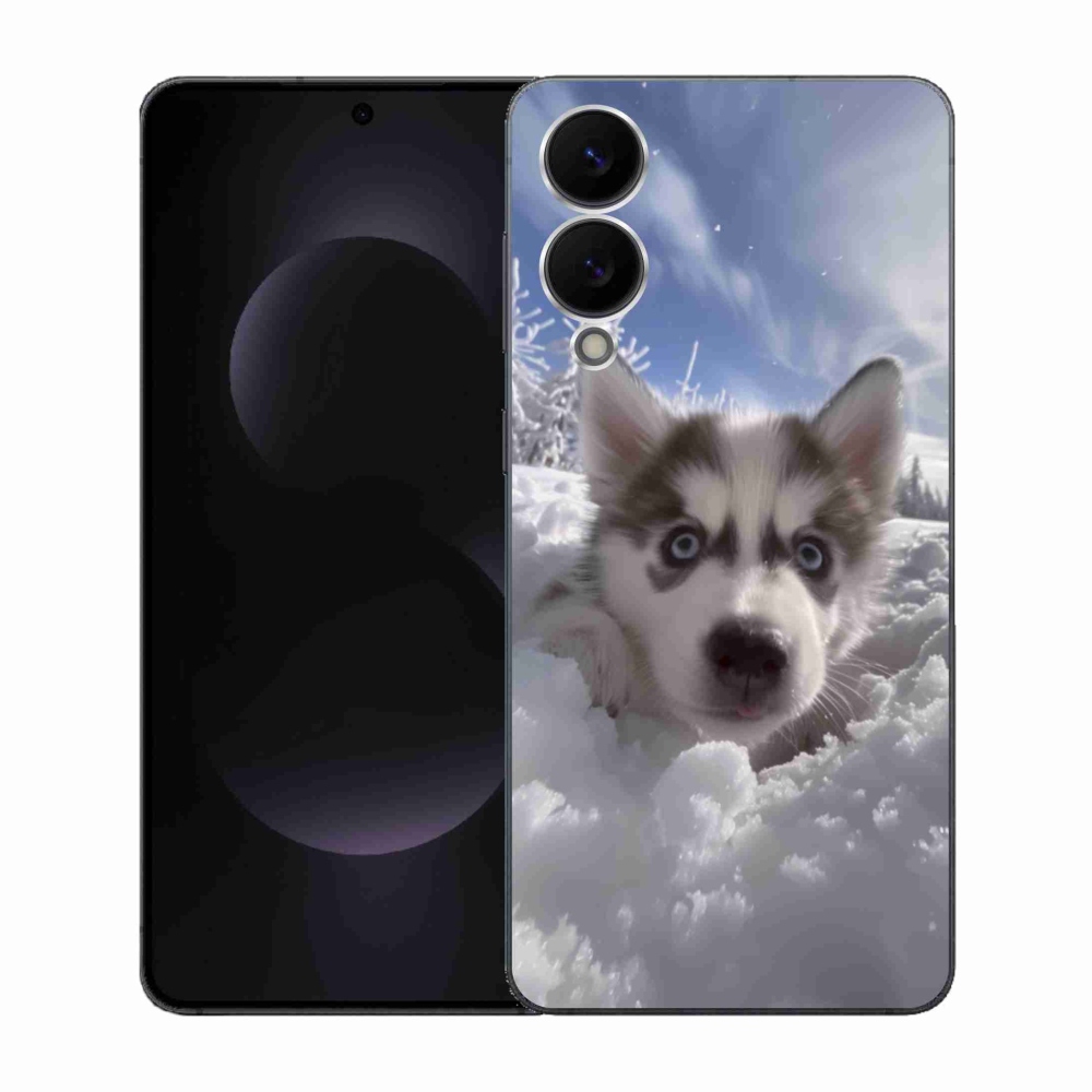 Gélový kryt mmCase na Samsung Galaxy S25 Edge - husky v snehu