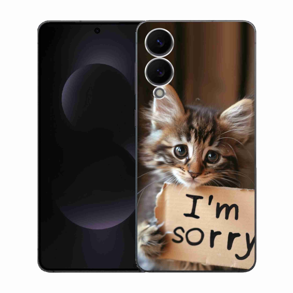 Gélový kryt mmCase na Samsung Galaxy S25 Edge - mačacie ospravedlnenie