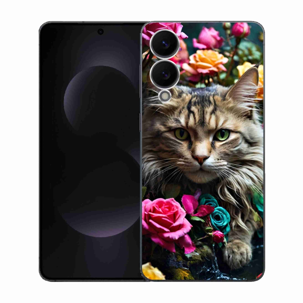 Gélový kryt mmCase na Samsung Galaxy S25 Edge - mačacie pohľad 2