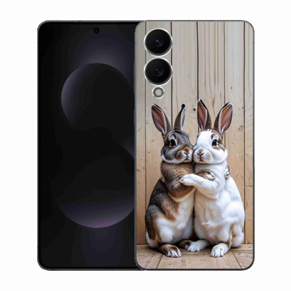 Gélový kryt mmCase na Samsung Galaxy S25 Edge - králičie pár