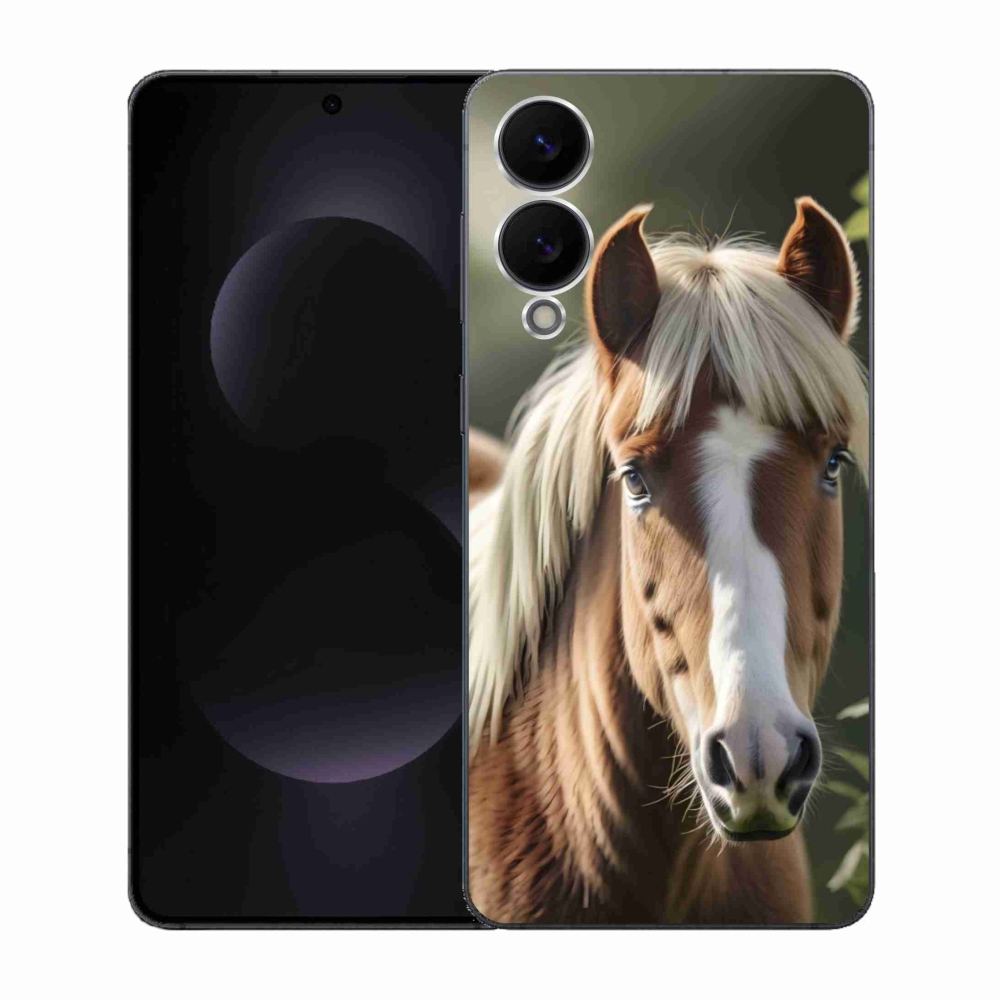 Gélový kryt mmCase na Samsung Galaxy S25 Edge - kôň so svetlou hrivou